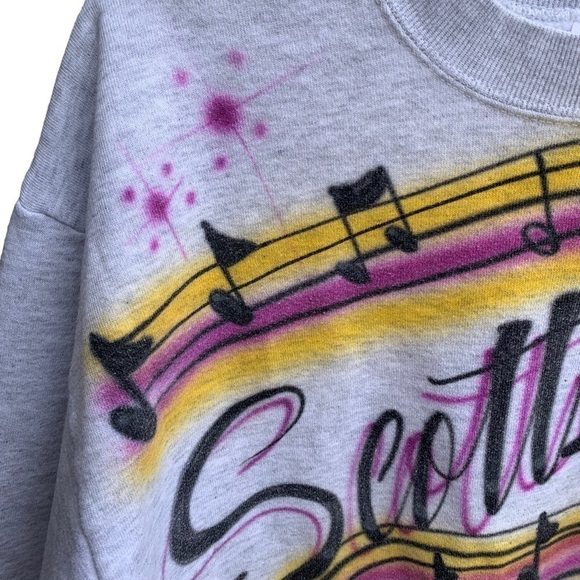Vintage Crewneck Sweatshirt Destination Scottsburg Music Notes Size Large - Picture 4 of 8